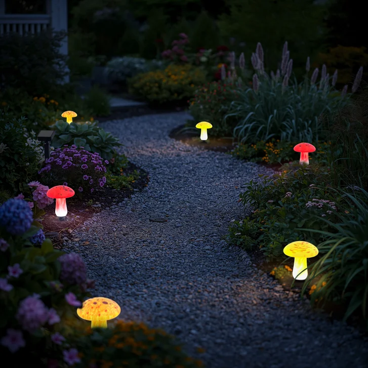 Solar Mushroom Lights