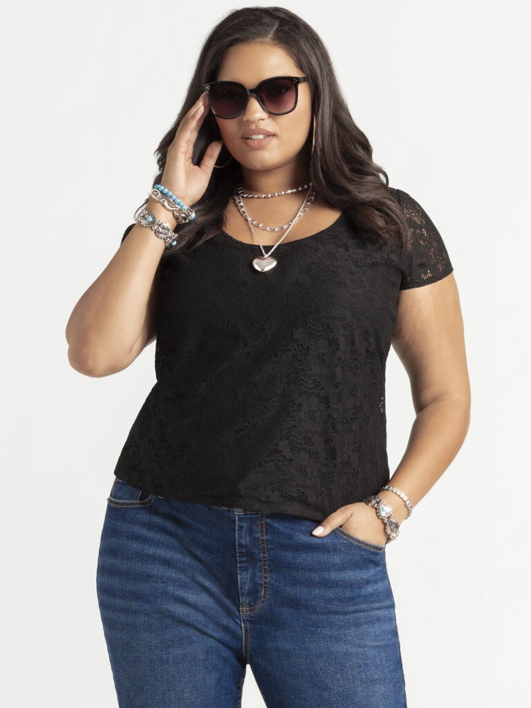 Jessica Simpson Women's Plus Yeil Surplice Top, Sizes 0X-4X