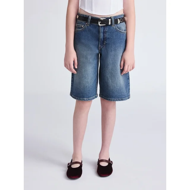Weekend Academy Girls Bermuda Denim Shorts, Sizes 5-18