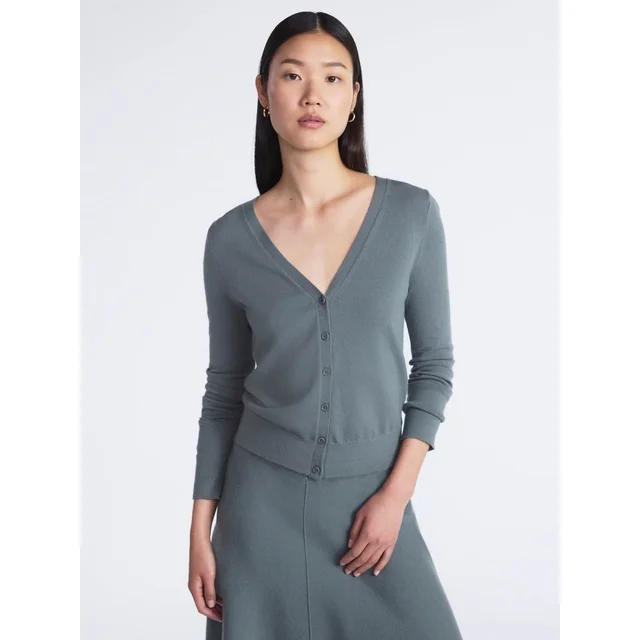 Scoop Women's and Women's Plus Cuffed Sweater, Lightweight, Sizes XS-4X