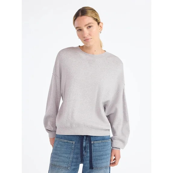 Scoop Women's and Women's Plus Oversized Sweater, Lightweight, Sizes XS-4X