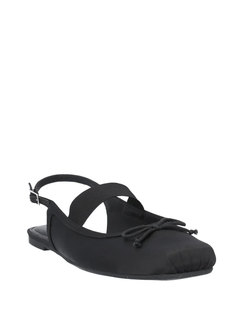 Scoop Women's Satin Slingback Mary Jane Pleated Toe Ballet Flats