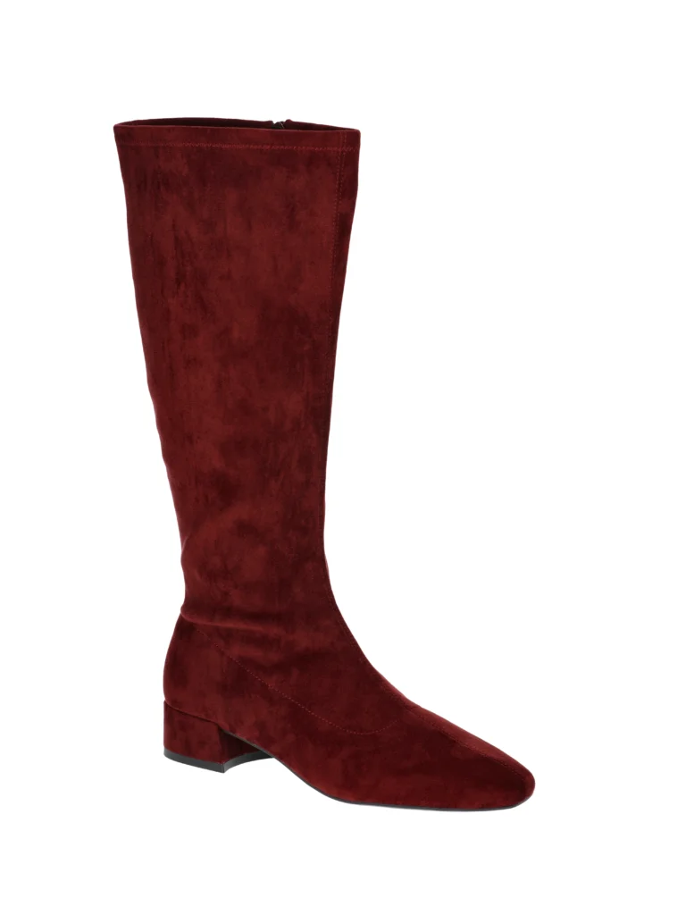 Scoop Women's Faux Suede Knee High Stretch Block Heel Boots (Wide Width Available)