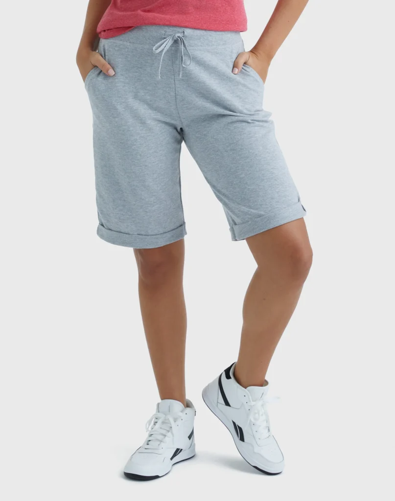 Hanes Women's French Terry Bermuda Shorts, Sizes XS-XXL