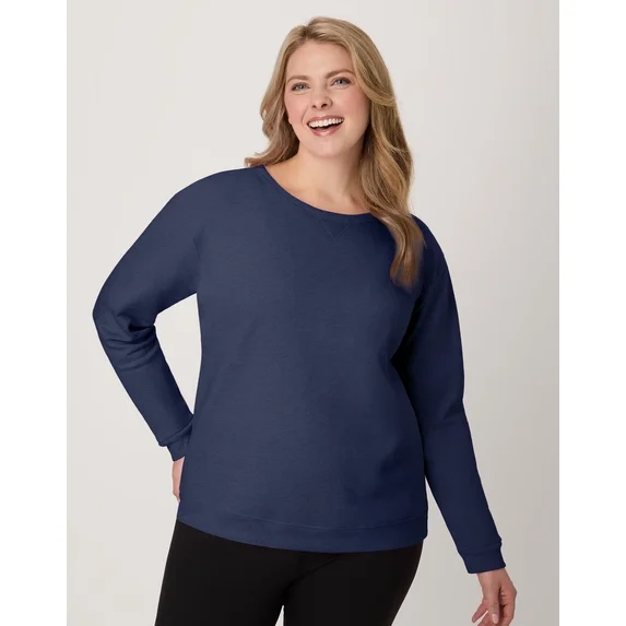 Hanes Women's and Women's Plus EcoSmart Fleece Sweatshirt, Sizes XS-4X
