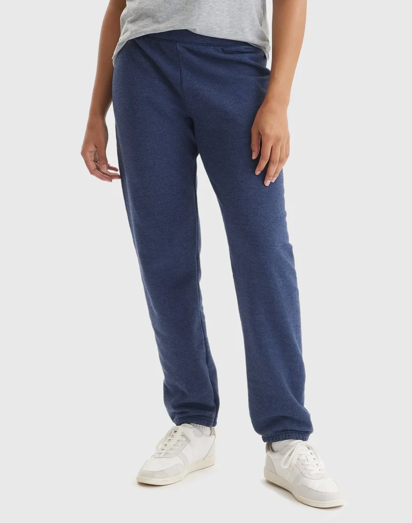 Hanes EcoSmart Women's Fleece Sweatpants with Cinched Cuffs, 30" Navy Heather S