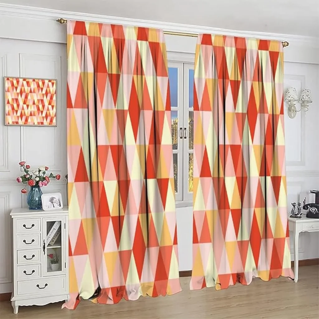Design Q Curtains Trianglar Retro Curtains