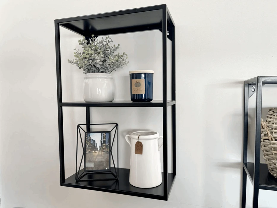 Black Metal Wall Shelf