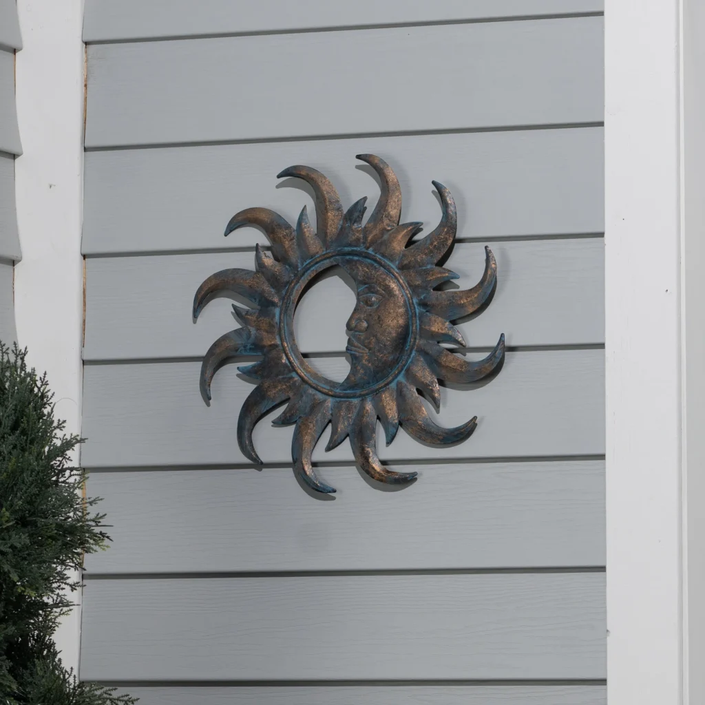 Nagel Half Moon Sun Face Garden Plaque