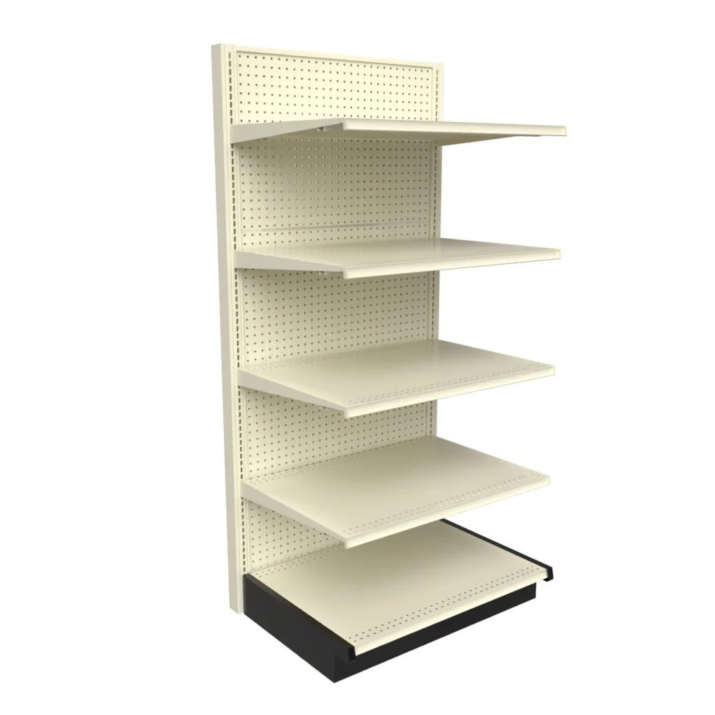 Lozier Gondola Shelving Wall Unit with 5 and 4 Shelves