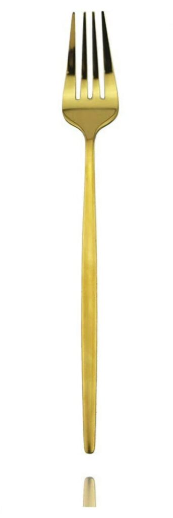 1 Count Golden Stainless Steel Fork