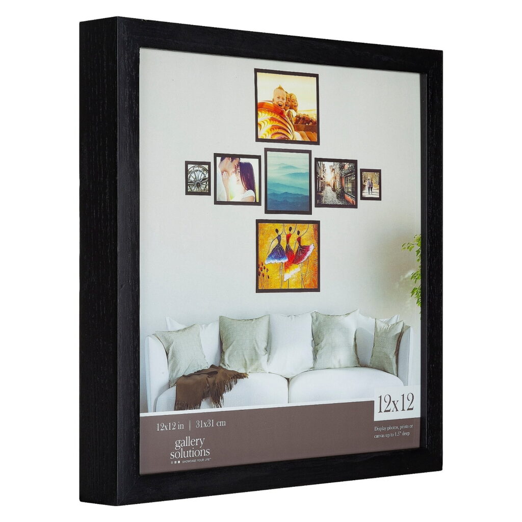 Gallery Solutions Black Frames 12x12