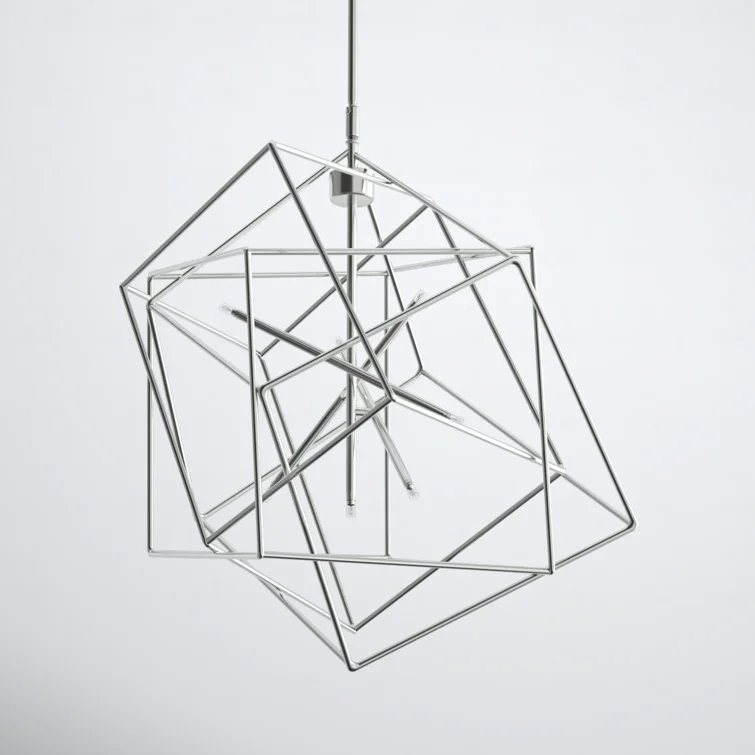 French Gold Ezo 7 - Light Unique Geometric Chandelier