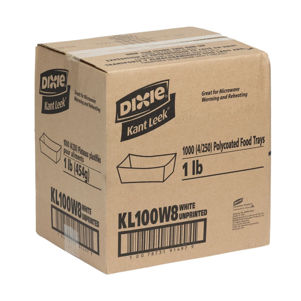 Dixie Kant Leek Poly Coated Food Tray( 4 Pack of 250)