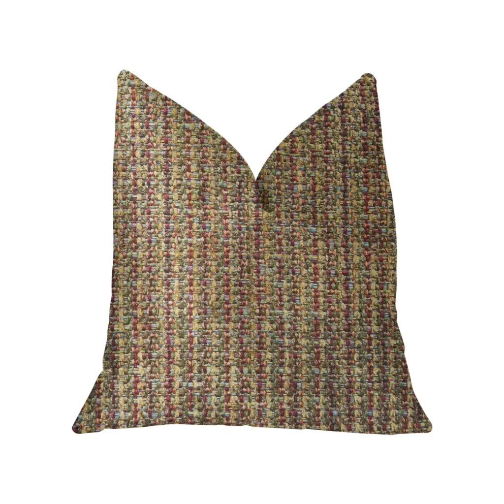 Throw Pillow Available in Neutral Brown and Red