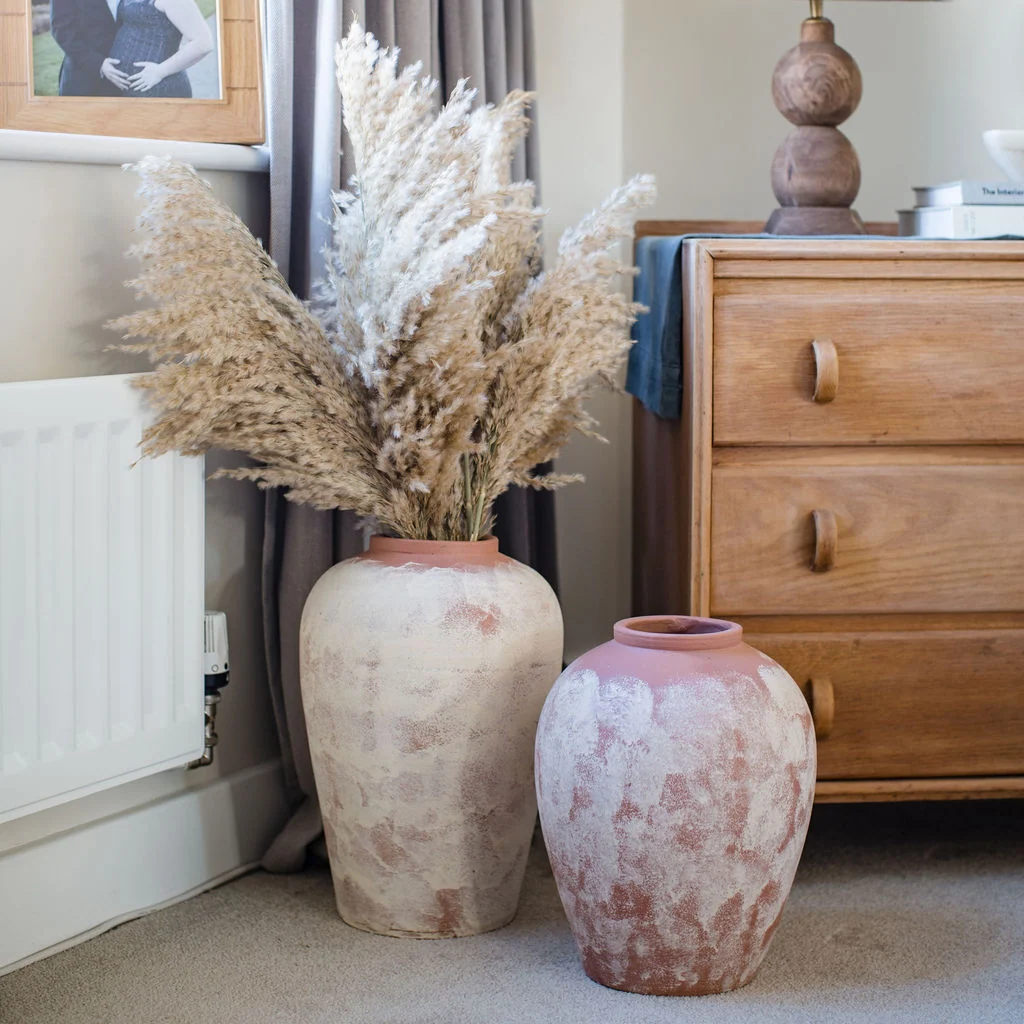 Distressed Terracotta Vase Arrangement