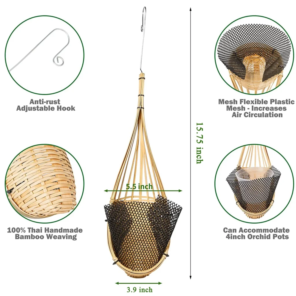 Opalhouse 18.5" X 6" Bamboo Hanging Basket