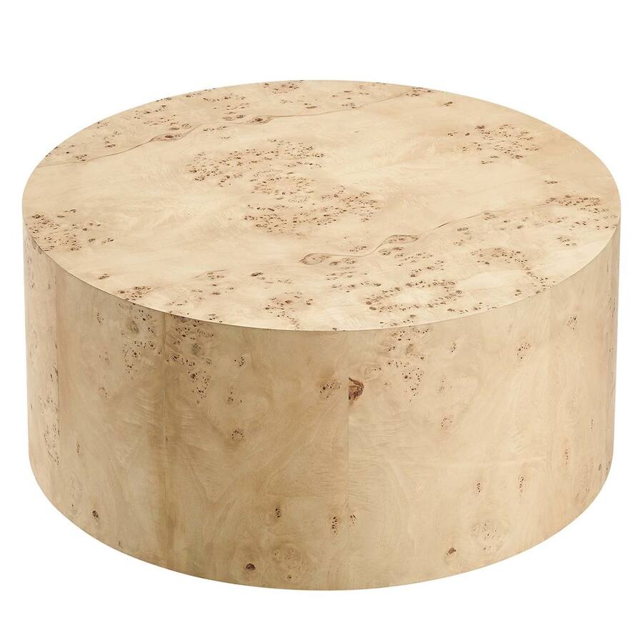 Modway Cosmos 35" Round Burl Wood Coffee Table