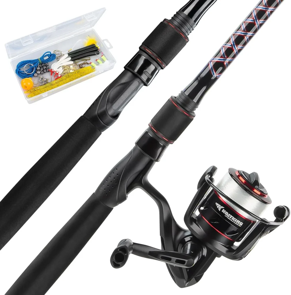 Casters Dock Fishing Rod and Reel Combo Spincast Reel Pre-Spooled