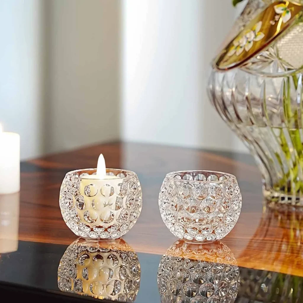 Crystal Glass Votive Candle Holder ( Tealight Candle Holder)