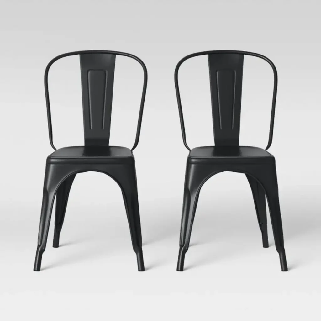 Carlisle High Back Dining Chair-Matte Black Finnish