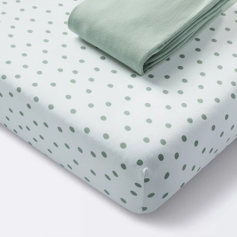 Cloud Island 2 Pack Jersey Crib Fitted Sheet
