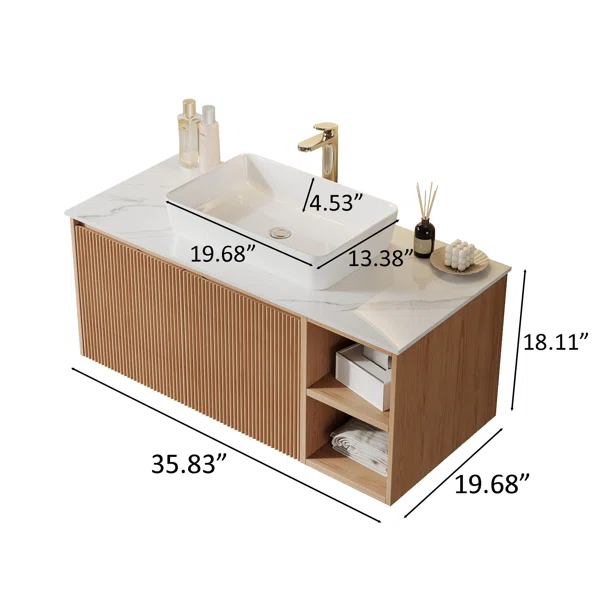 Antonanzas 35.83" Single Bathroom Vanity