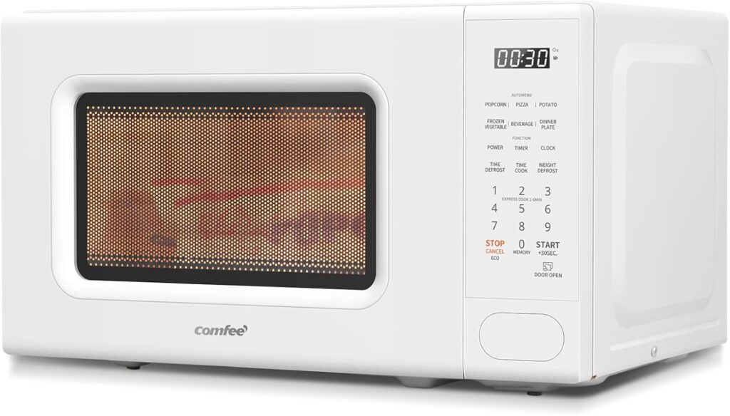 Comfee Cmo-C20M1WH Retro Microwave with 11 Power LEVELS700W