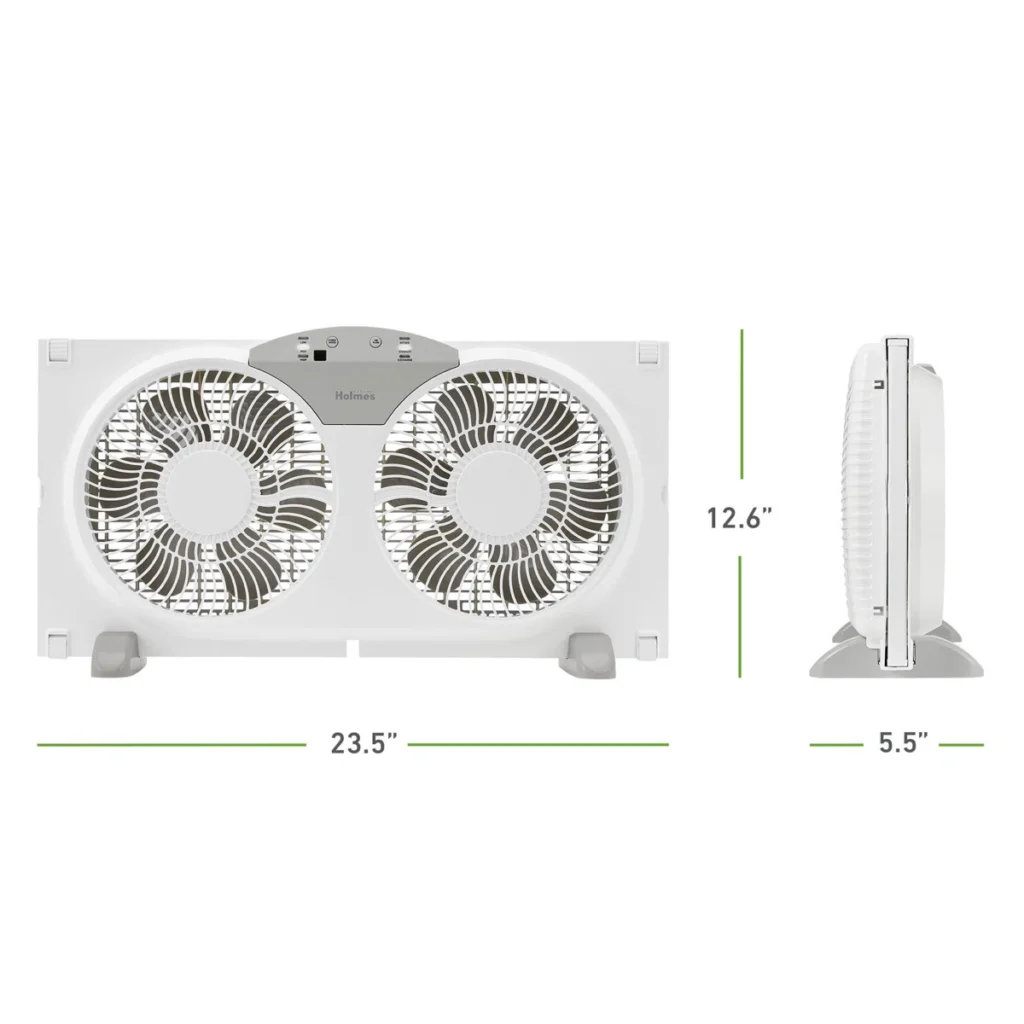 9" Digital Twin Window Fan