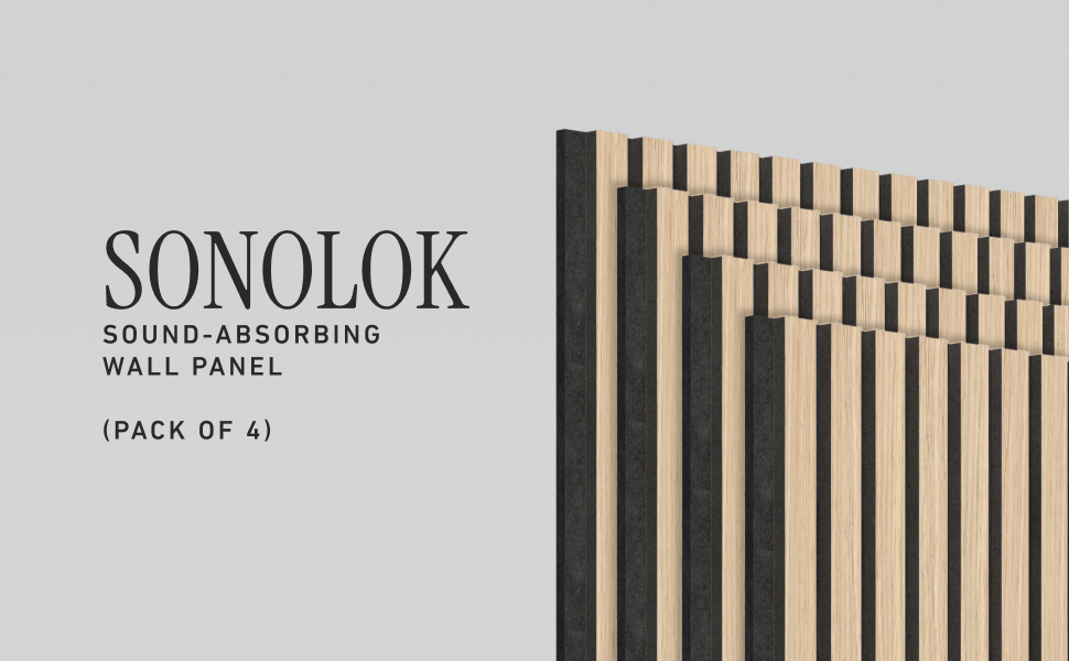 Artika Sonolok 3D Acoustic Sound Absorbing Slatted Wall Panel Kit