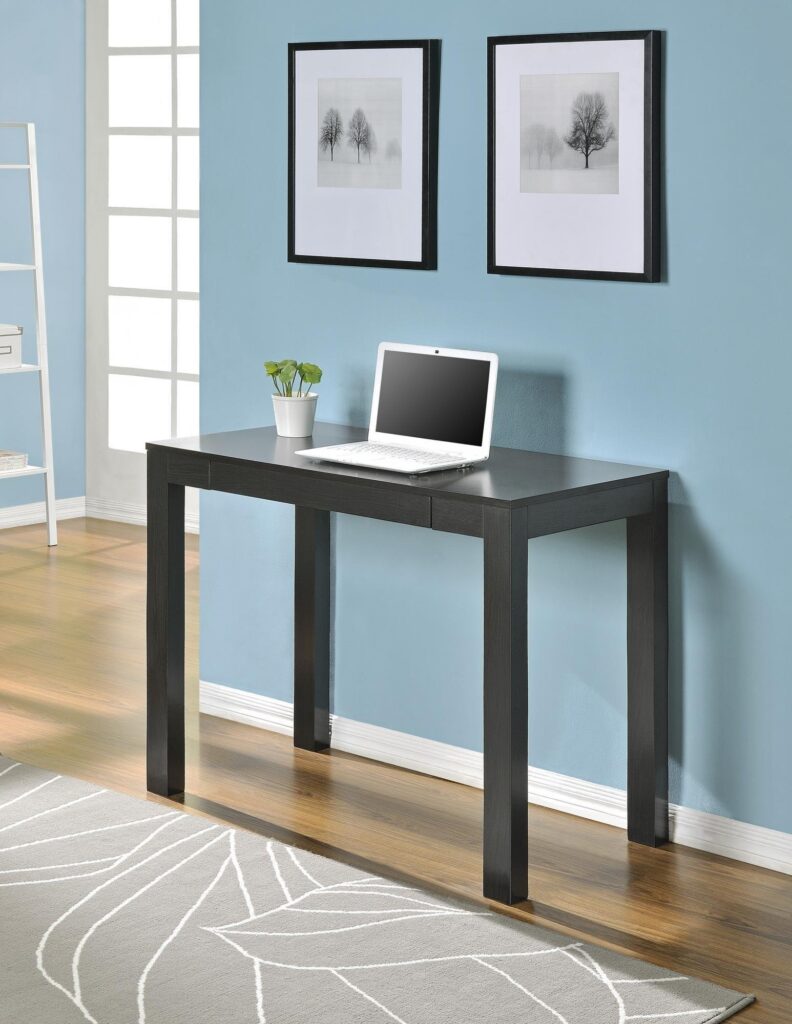 Parsons Desk with Fold Down Drawer White