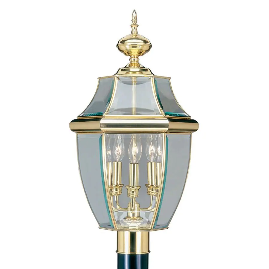 Livex Lighting 2351-02 Monterey 3 Light Outdoor Polished Brass Finish