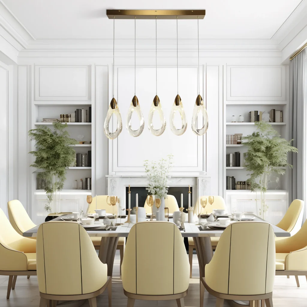 Ezra 5 Light Kitchen Island Feardrop Pendant