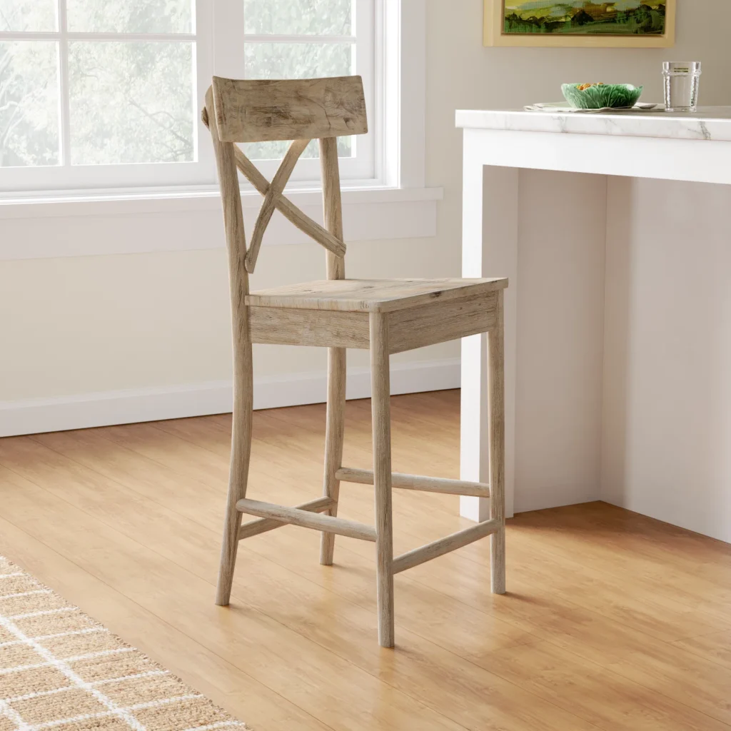 Eugley Solid Wood Bar & Counter Stool