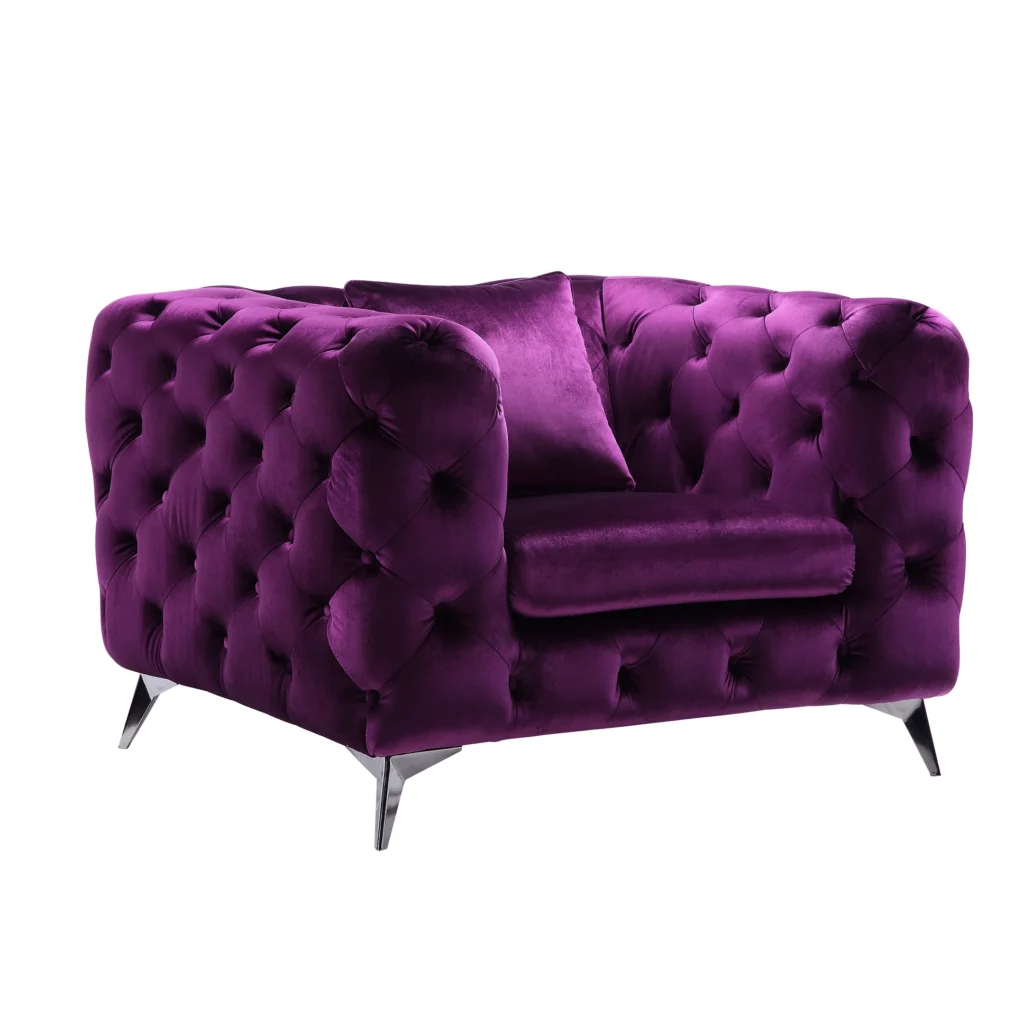 Every Quinn Cara 23.5" Wide Velvet Armchair."