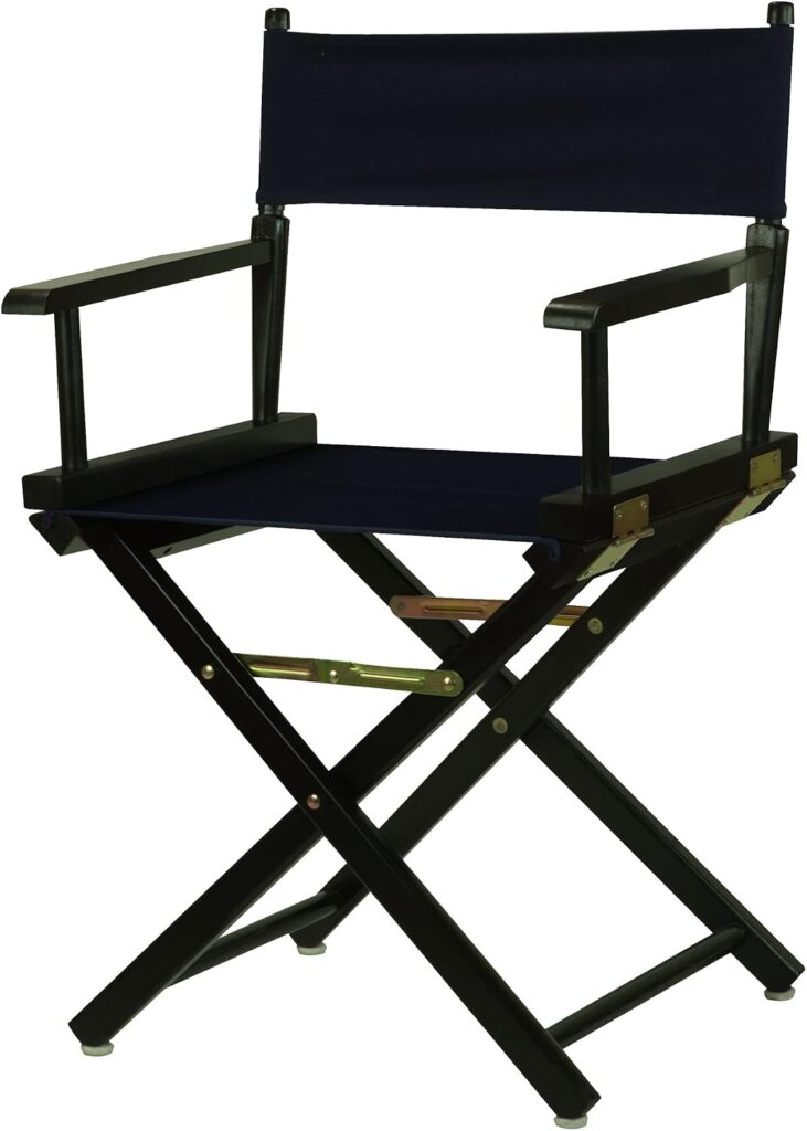 Casual Home 18 Director's Chair Natural Frame with Black Canvas