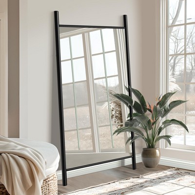 30" X 70" Oversize French Country Collection Leaner Mirror Black