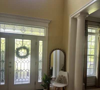 25"x65" Carved Beaded Floor Mirror - Threshold