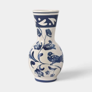 Blue Painted Ceramic Bud Vase - Threshold