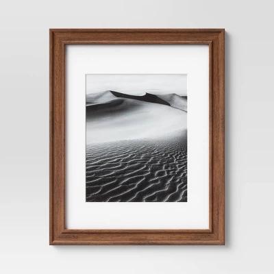 11" X 14" Matted to 8" X 10" Wood Wall Frame Midtone Woodgrain