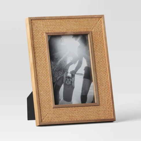 4" X 6" Caning Table Frame Natural - Threshold