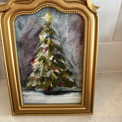 Harbortown 4"x6" Decorative Arched Bow Table Picture Frame Gold