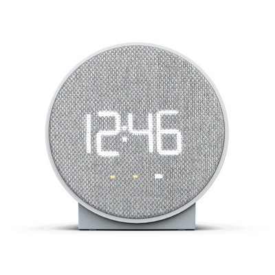 Round Time Table Clock Gray - Capello: Modern Abs Nightstand