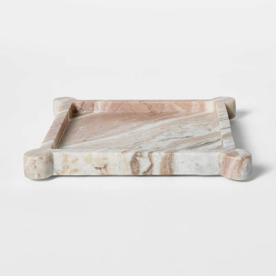 Rectangle Marble Tray White - Threshold