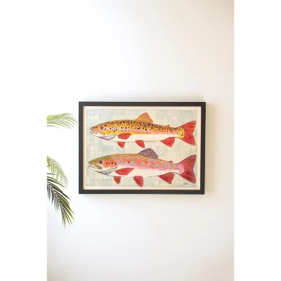 14"x11" Fish Still Life Wall Art - Threshold