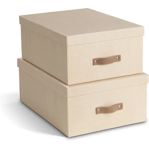Bigso Ulrika Set of 2 Storage Boxes – Large & Small with Lids