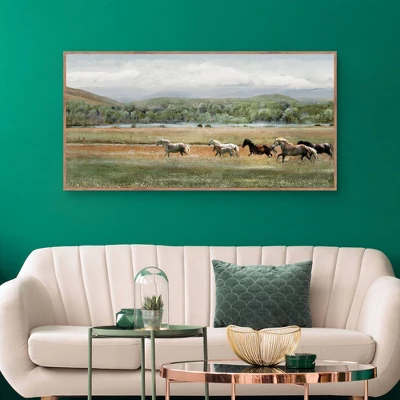 16" X 14" Summer Pasture Framed Wall Art Brass - Threshold Designed