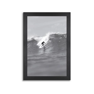 Master & Co. 12"x18" Echo Point Picture Frame Black Woodgrain: MDF