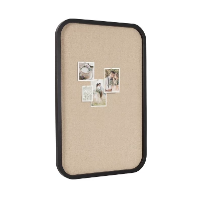40"x30" Fabric Pinboard with Wood Frame - Threshold