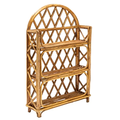 12" X 20" Wood and Rattan Wall Shelf Natural - Threshold